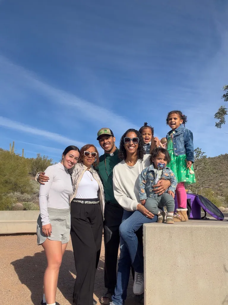 Robert Solano with family and friends at the first Heartspace Church Sunday service