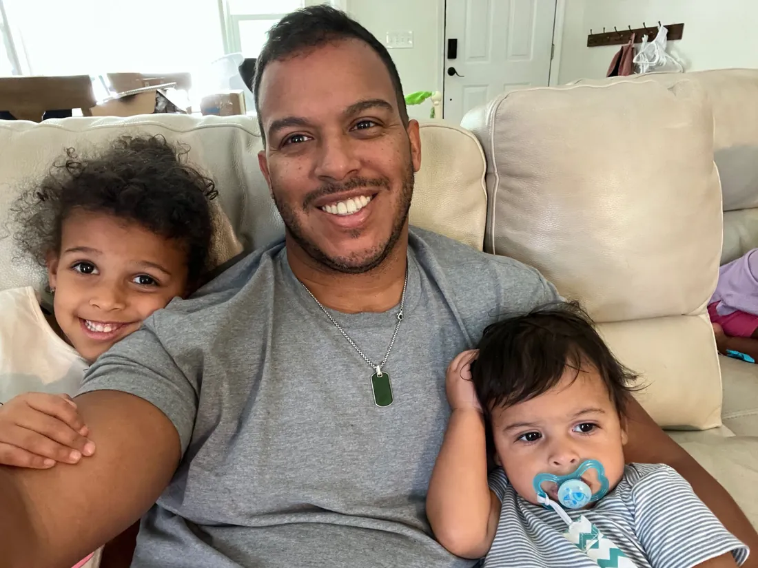 Robert Solano with his wife Zaira and their children